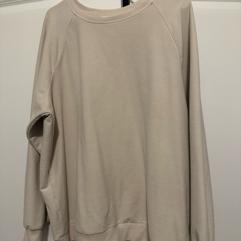 Alter’d State Beige/Cream Ribbed Sweatshirt